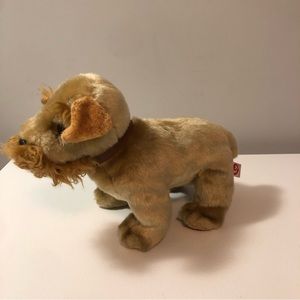 2003 Ty Beanie Buddies Schnitzel Schnauzer Dog Puppy Brown Collar 12" Plush Toy